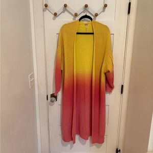 Free People Mai Tai Long Ombre Cardigan